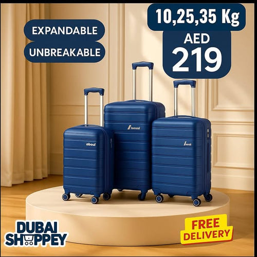 unbreakable and expandable 3 pcs Luggage Set