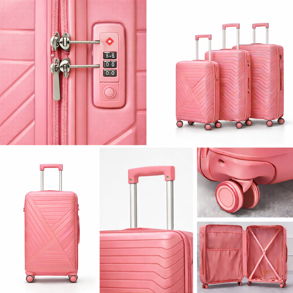 3-Piece Unbreakable Luggage Set
Cabin (10kg), Medium (25kg), Large (35kg)