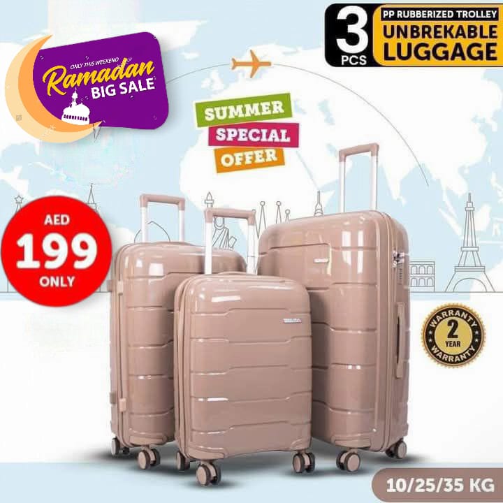 Unbreakable luggage 3pcs set