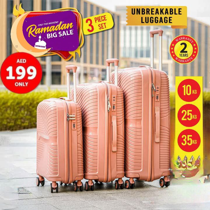 Unbreakable luggage 3pcs set