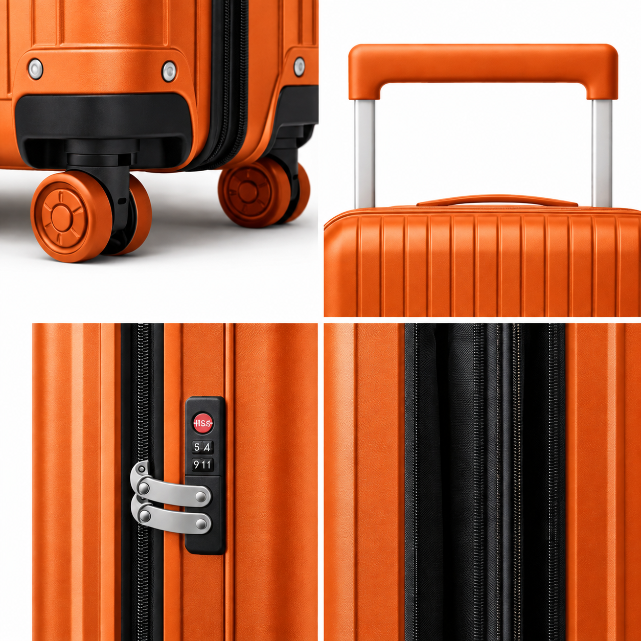 Wide-Handle 3-Piece Luggage Set