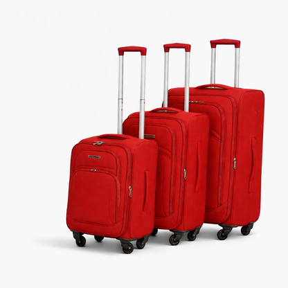 3-Piece Set,Fabric Luggage Set 
Cabin (10kg), Medium (25kg), Large (35kg)