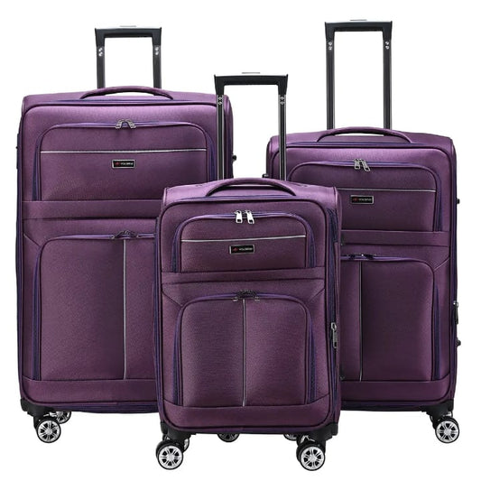 Soft Shell 4wheel 3pcs Luggage Set