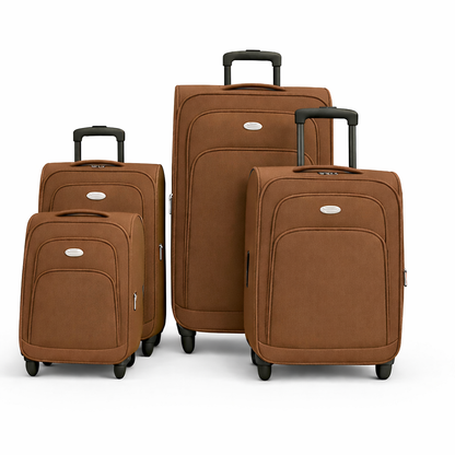 4-Piece Set Fabric Luggage Set, 
Cabin (10kg), Medium (25kg), Large (35kg),Ex Large (45kg)