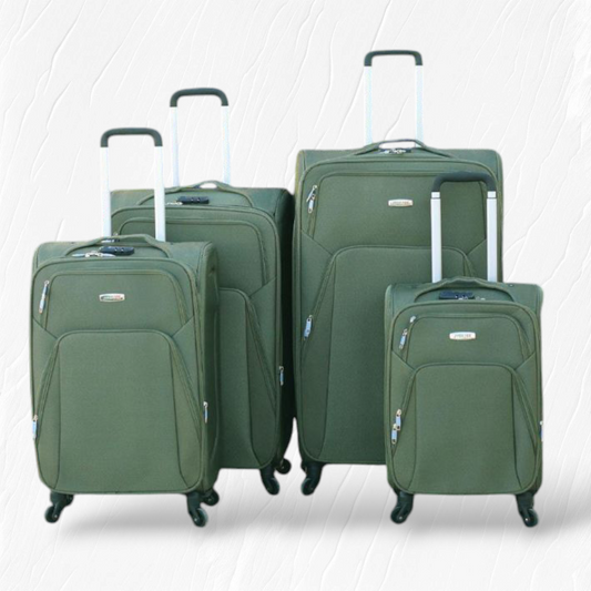 Soft Shell 4Pcs 4Wheel Luggage set