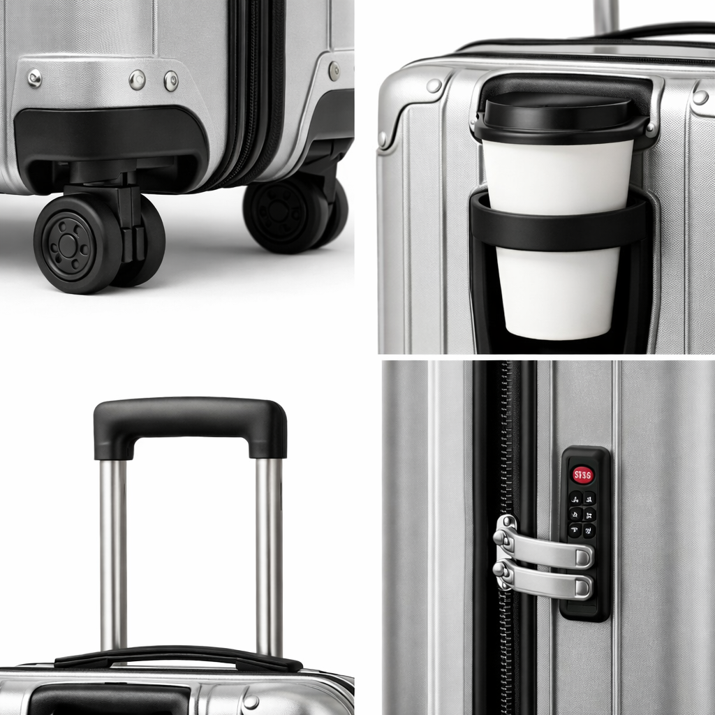 Set Includes,DOUBLE HANDLE LUGGAGE SET
Small (Cabin) + Medium + Large luggage
Ideal for short trips, family travel & international journeys