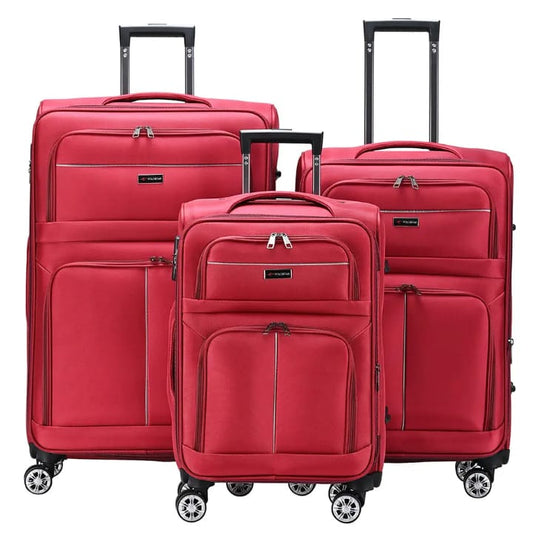 Soft-shell 4 wheels Luggage 3 pcs set.