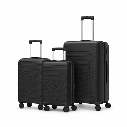 3-Piece Set.ABS LUGGAGE SET
Cabin (10kg), Medium (25kg), Large (35kg)