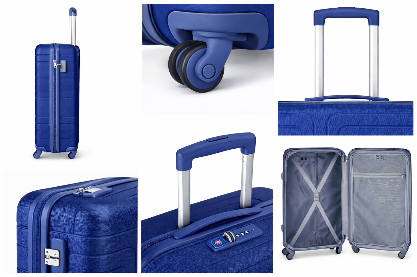 4-Piece Set.ABS LUGGAGE SET
Cabin (10kg), Medium (25kg), Large (35kg),Ex Large (45kg)