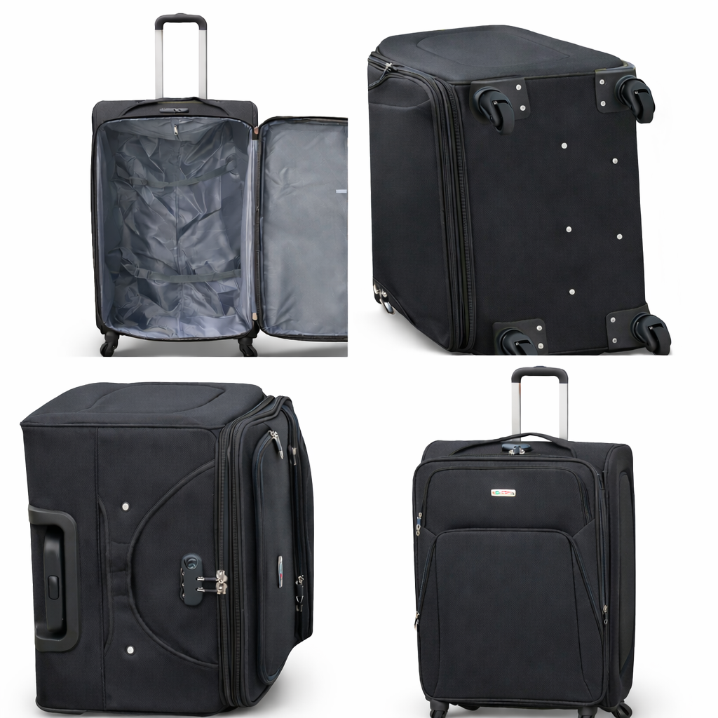 4-Piece Set,Fabric Luggage Set, 
Cabin (10kg), Medium (25kg), Large (35kg),Ex Large (45kg)