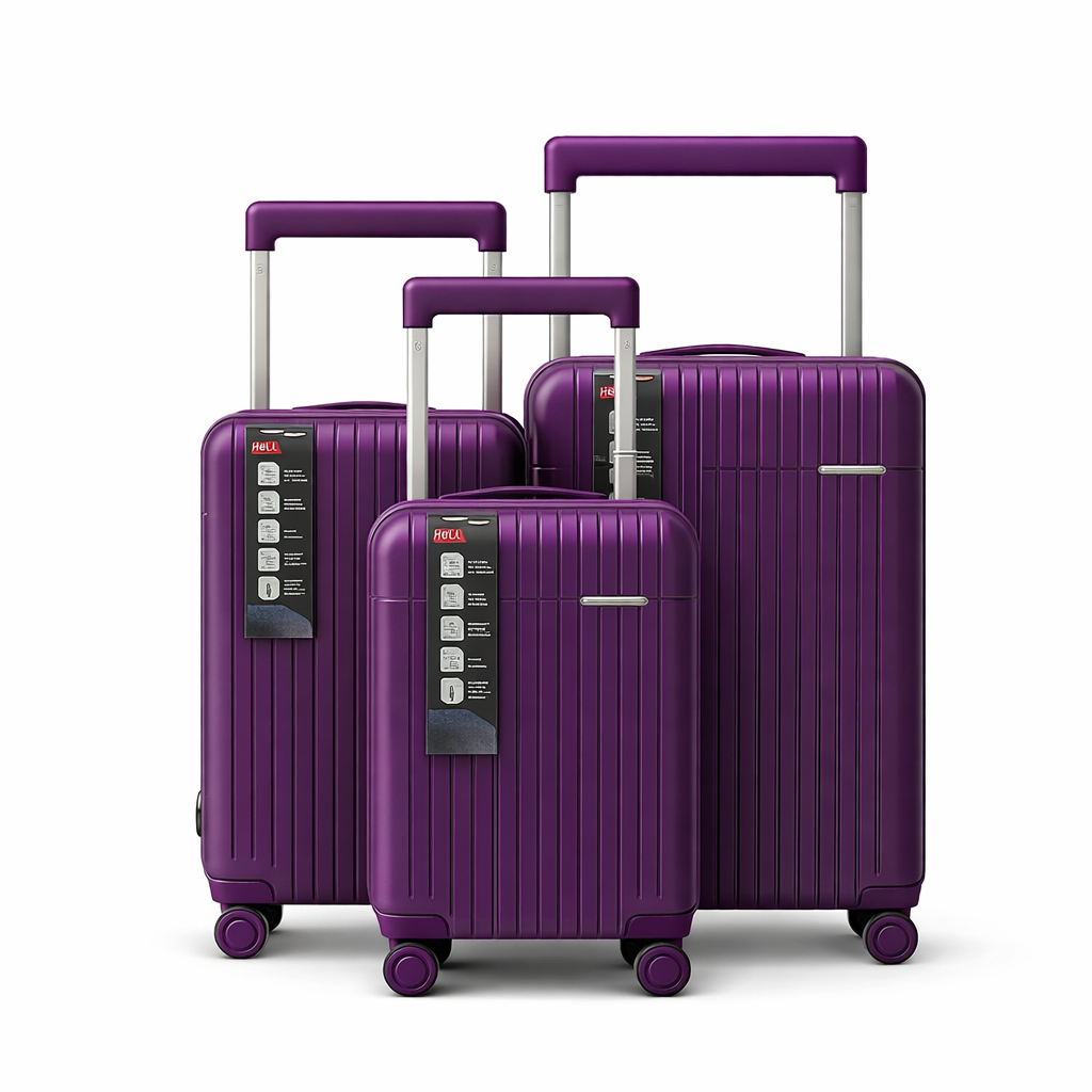 Wide-Handle 3-Piece Luggage Set