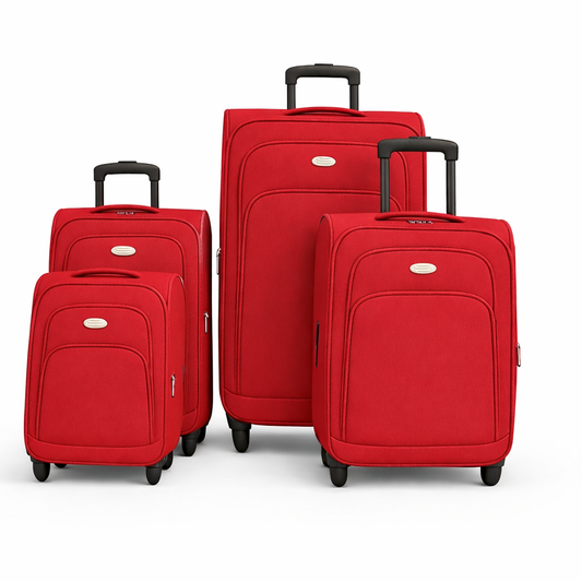 4-Piece Set Fabric Luggage Set, 
Cabin (10kg), Medium (25kg), Large (35kg),Ex Large (45kg)