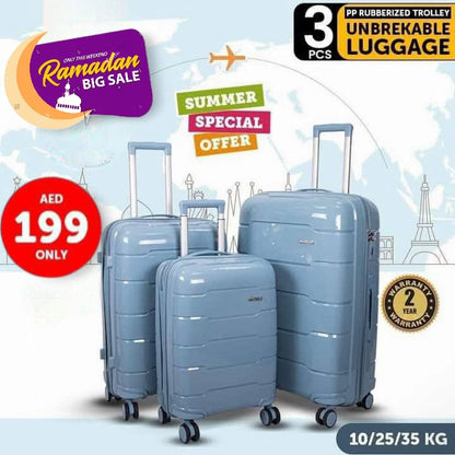 Unbreakable luggage 3pcs set