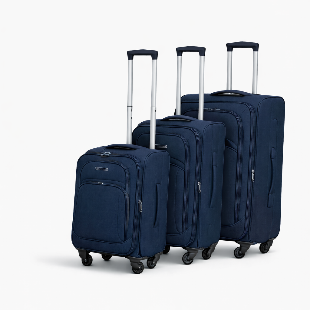 3-Piece Set,Fabric Luggage Set, 
Cabin (10kg), Medium (25kg), Large (35kg)