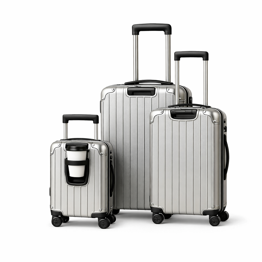Set Includes,DOUBLE HANDLE LUGGAGE SET
Small (Cabin) + Medium + Large luggage
Ideal for short trips, family travel & international journeys