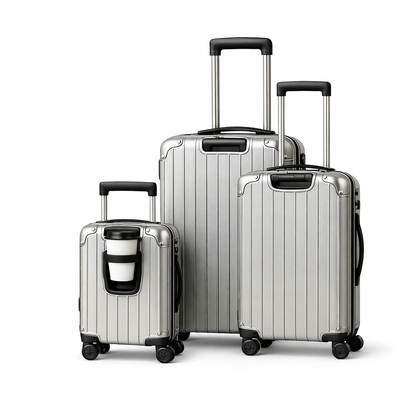 Set Includes,DOUBLE HANDLE LUGGAGE SET
Small (Cabin) + Medium + Large luggage
Ideal for short trips, family travel & international journeys