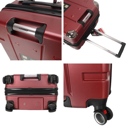 3 PCS Set TPC Hard Side Lockable System Travel Suitcase-