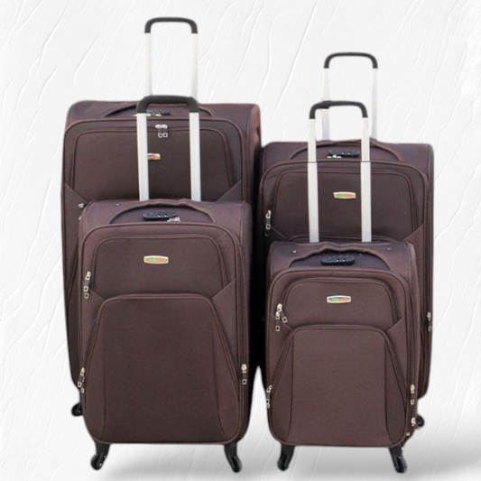 Soft Shell 4 Wheels 4 Pcs Luggage Set