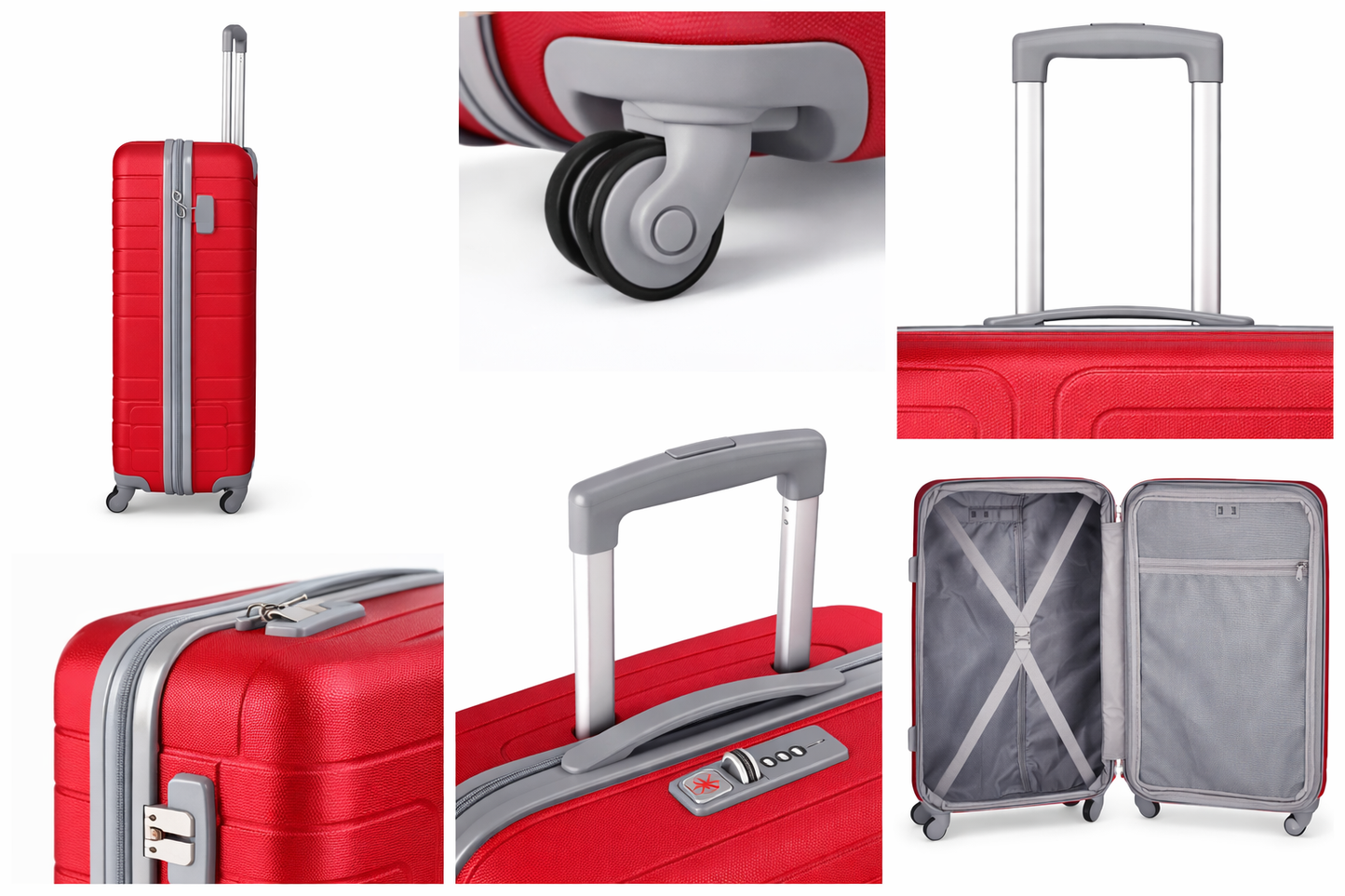 3-Piece Set.ABS LUGGAGE SET
Cabin (10kg), Medium (25kg), Large (35kg)